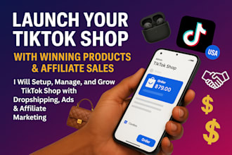 fix, setup, manage tiktok shop, USA tiktok ads tiktok shop affiliate marketing