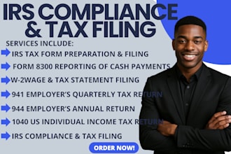 prepare and efile 1040, 1040nr, 1120, 5472,1065 forms to irs