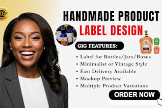 design minimalist labels and packaging for handmade and products