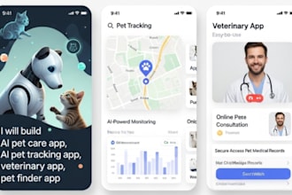 build ai pet care app, ai pet tracking app, veterinary app, pet finder app