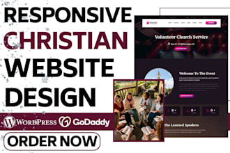build religious website or christian website for church and ministry website