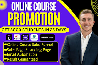 do udemy online course promotion kajabi sales funnel thinkific course marketing