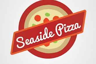 create good looking a fun pizza shop logo