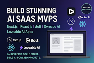 build ai saas mvps with nextjs reactjs bolt new cursor ai lovable ai replit