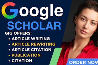 write and publish research articles in high index journals and google scholar