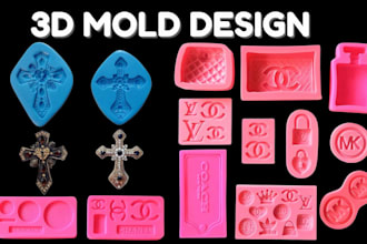 do custom 3d silicone mold design stl file for jewellery, resin, soap, chocolate