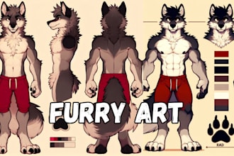 draw furry art reference sheet fursona oc character anthro art design