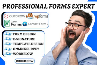 do outgrow wpforms zoho forms contact forms fillable PDF form zapier integration