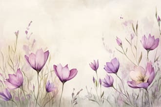 create botanical illustrations of flowers, plants, line art