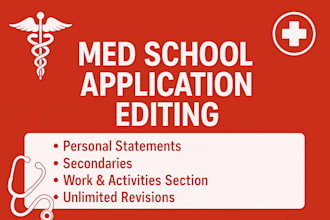 boost your med school chances, edit personal statements and amcas activities