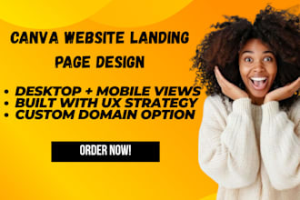 design canva website landing page website design
