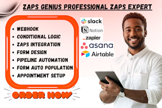 setup zapier webhook integration asana task automation slack airtable notion crm