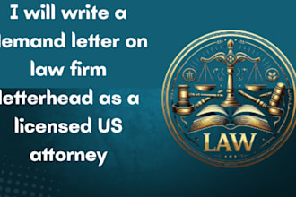 write a demand letter on law firm letter head as a licensed us attorney