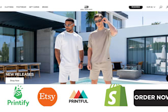 do shopify print on demand, etsy, printful, printify, pod store, shopify website