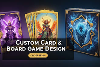 design card game, tarot card tcg card game box design board game, card game art