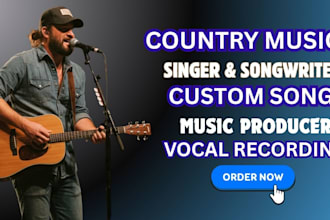 compose and sing a country song as a country singer songwriter vocalist producer