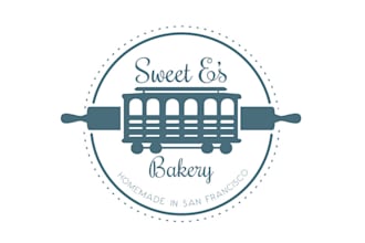 design pictorial unique homemade bakery logo