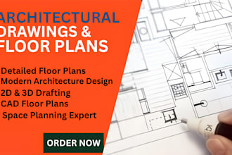 do architecture 2d, 3d floor plan interior design house plan in autocad, revit
