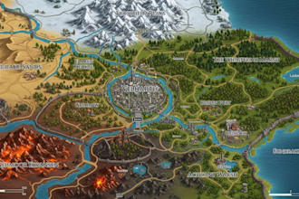 design a custom fantasy, dnd, game, rpg, or book world map