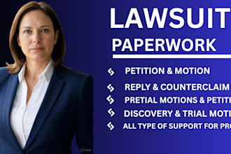 prepare legal document, lawsuits complaint,motions