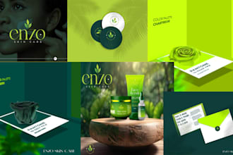 business logo, brand identity with branding kit and style guides color palate
