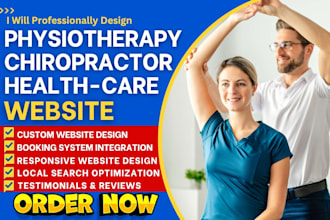 design physiotherapy website chiropractor therapy healthcare wordpress website