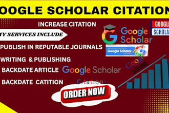 increase your google scholar citations, write articles, add backdated references