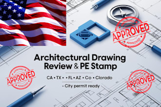 draw review and stamp engineering plan architectural drawing floor plan pe stamp