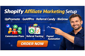 setup shopify affiliate marketing uppromote referral candy goaffpro bixgrow