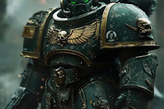 2d model warhammer 40k character for you