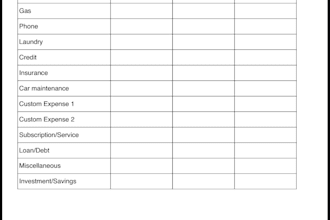 create an editable monthly budget template PDF google sheet