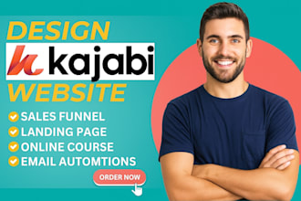 kajabi website design kajabi funnel thinkific podia online course landing page