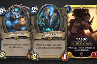 design custom tcg card templates and trading card game art