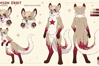 fursona ref sheet furry ref sheet anthro ref sheet anime furry reference sheet