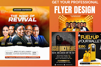 design eye catching church  and event flyers that stand out