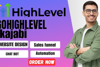 gohighlevel sales funnel, kajabi clickfunnel website landing page go high level