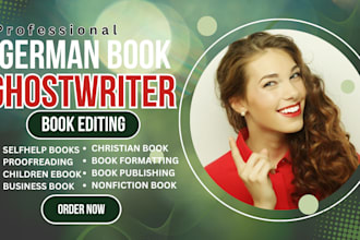 edit, rewrite and proofread your german book, novel text