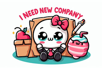 design a unique cute kawaii cartoon mascot logo within 14 hours