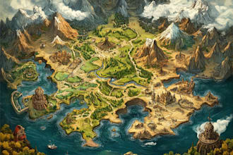 fantasy vector map, event maps, city maps, illustration