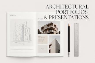 design architectural portfolio presentation booklet magazine cv resume brochure