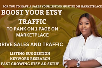 boost etsy shop promotion to rank on marketplace 1 page to boost sales traffic
