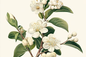 create detailed botanical vector line art illustrations