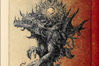 create dark art illustrations in pen and ink