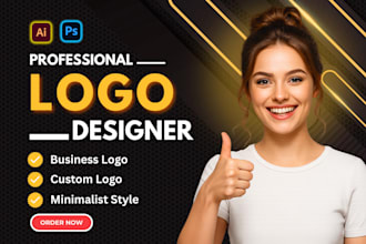 do professional modern minimalist business logo design for company, app startup