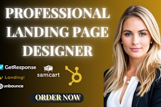 build a converting landing page with getresponse, samcart, unbounce