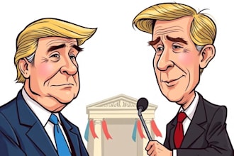 draw political caricature and cartoon