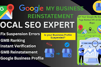 google business profile suspended, gmb reinstate, local seo and gmb appeal