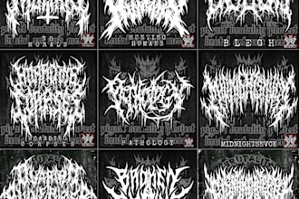 design dj, music, band, metal, edm, or custom font logo