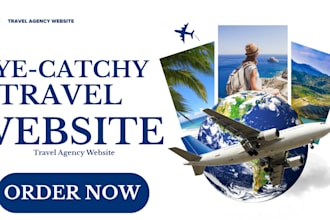 design a professional travel agency website with booking system