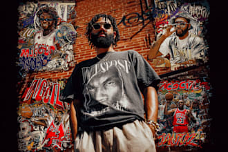 create rap tee vintage 90s bootleg t shirt design